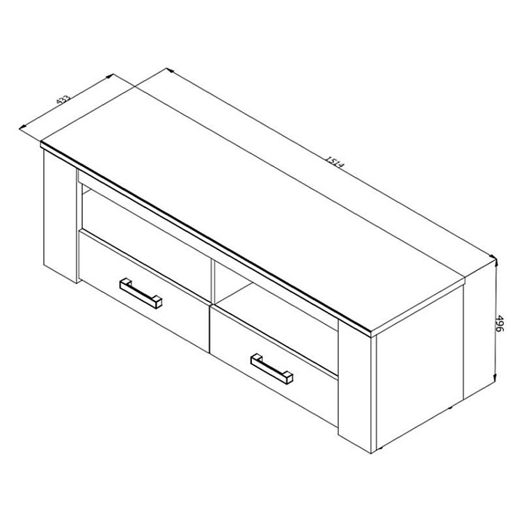ΕΠΙΠΛΟ TV Kent 150 GREY OAK/WHITE OAK 151x43x49εκ knt 11008807