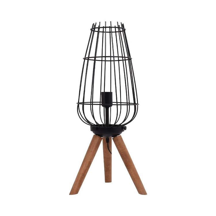 ΕΠΙΤΡΑΠΕΖΙΑ ΛΑΜΠΑ Fylliana Cresset ΜΑΥΡΟ ΧΡΩΜΑ 30x30x65εκ E27 835-123-266
