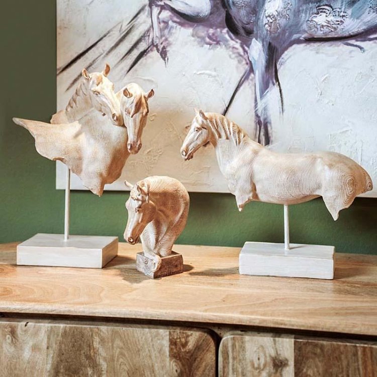 ΕΠΙΤΡΑΠΕΖΙΟ ΔΙΑΚΟΣΜΗΤΙΚΟ Fylliana Horse ΜΠΕΖ-ΚΑΦΕ ΧΡΩΜΑ 31x16x40εκ 276-223-006
