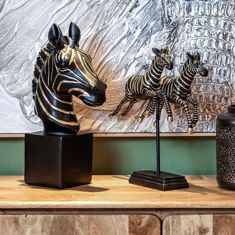 ΕΠΙΤΡΑΠΕΖΙΟ ΔΙΑΚΟΣΜΗΤΙΚΟ Fylliana "Zebra" ΜΑΥΡΟ-ΧΡΥΣΟ ΧΡΩΜΑ 12,2x22x40,5εκ 253-223-502