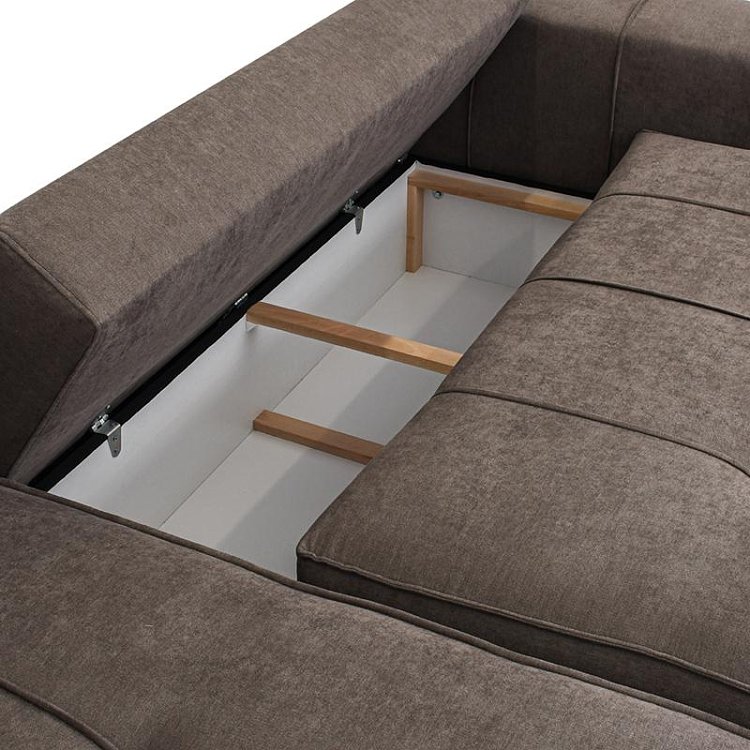 ΓΩΝΙΑΚΟΣ ΚΑΝΑΠΕΣ Fylliana Atlanta ΚΑΦΕ ΧΡΩΜΑ 265x190x95εκ 880-225-054