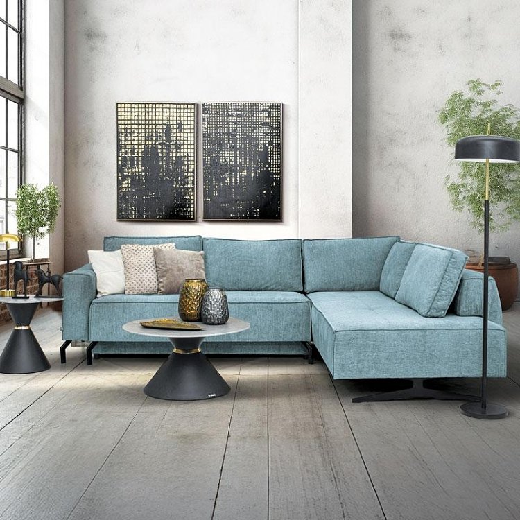 ΓΩΝΙΑΚΟΣ ΚΑΝΑΠΕΣ Fylliana Madrid MINT ΧΡΩΜΑ 290x210x90εκ 880-225-051