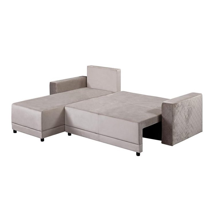 ΓΩΝΙΑΚΟΣ ΚΑΝΑΠΕΣ ΚΡΕΒΑΤΙ Lotos ΚΑΦΕ ΧΡΩΜΑ 237x168x80εκ 21044841