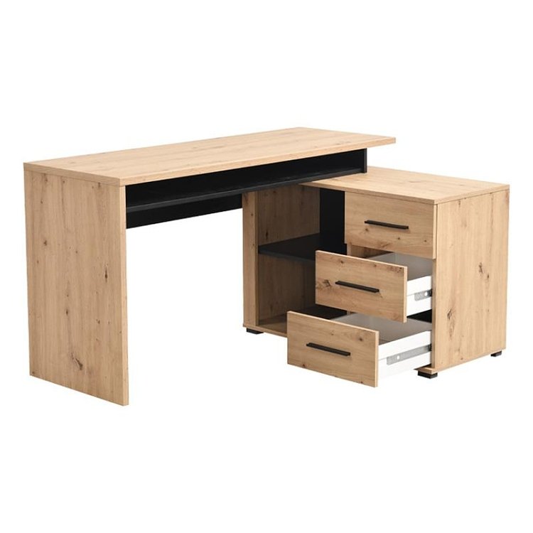 ΓΡΑΦΕΙΟ ARHIMED ARTISAN OAK-ΜΑΥΡΟ 138x102x75εκ 11008173