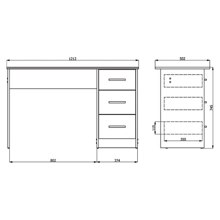 ΓΡΑΦΕΙΟ Leo Sonoma 121x50x75εκ 11008653