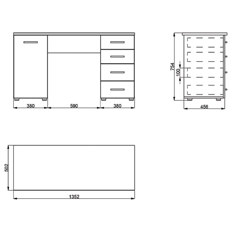 ΓΡΑΦΕΙΟ LIBER SONOMA 135x50x75,5εκ 11008649
