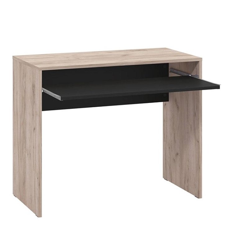 ΓΡΑΦΕΙΟ PARIS GREY OAK-ΜΑΥΡΟ 90x45x74εκ prs 11012765
