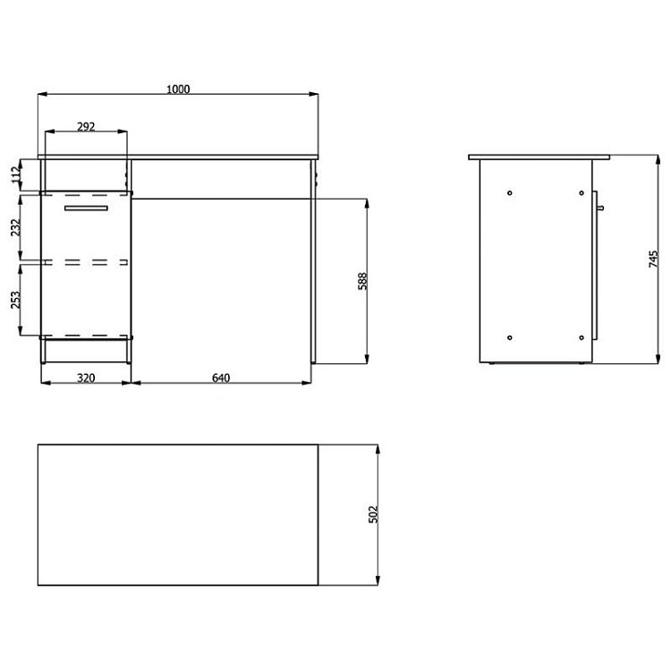 ΓΡΑΦΕΙΟ Rey Sonoma 100x50x74,5εκ 11008651