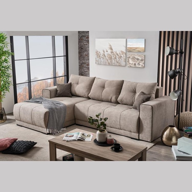 ΚΑΝΑΠΕΣ ΑΡΙΣΤΕΡΗ ΓΩΝΙΑ Figo ΜΠΕΖ-ΚΑΦΕ 274x179x83εκ 21032390