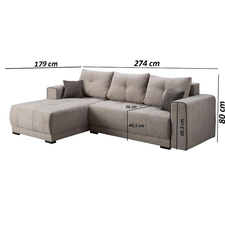ΚΑΝΑΠΕΣ ΑΡΙΣΤΕΡΗ ΓΩΝΙΑ Figo ΜΠΕΖ-ΚΑΦΕ 274x179x83εκ 21032390