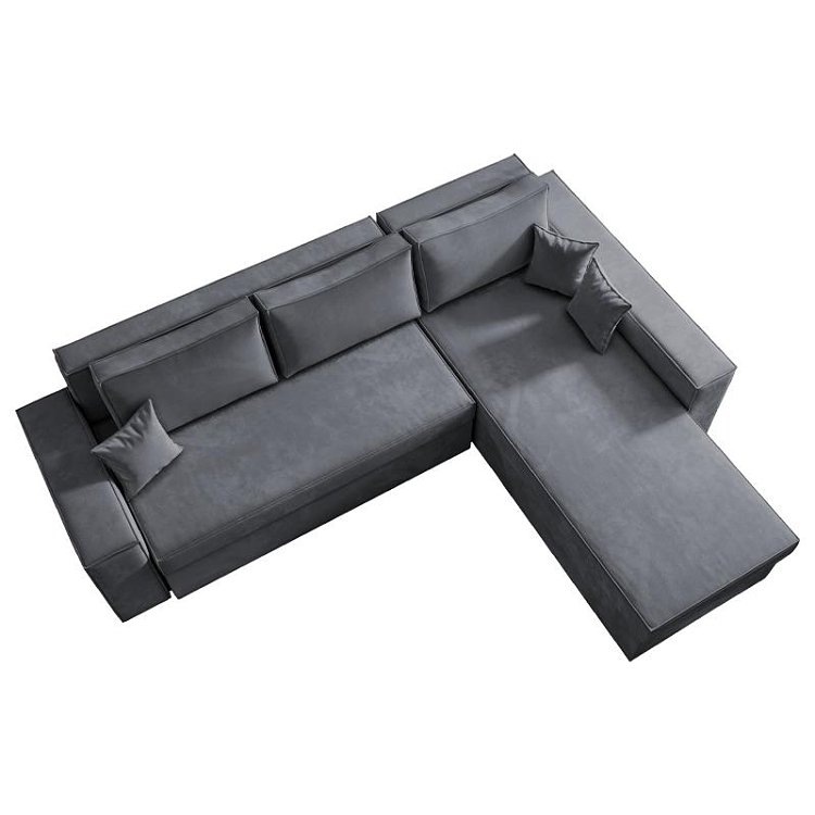 ΚΑΝΑΠΕΣ ΓΩΝΙΑ Fylliana OLYMP 23 ΓΚΡΙ 280x210x80εκ 872-92-005