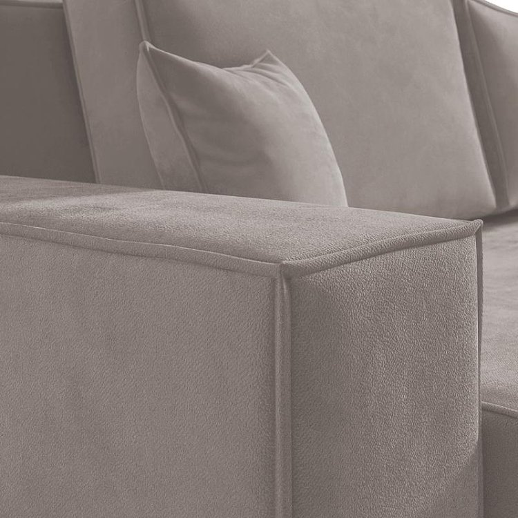 ΚΑΝΑΠΕΣ ΓΩΝΙΑ Fylliana OLYMP 3 TAUPE 280x210x80εκ 872-92-007
