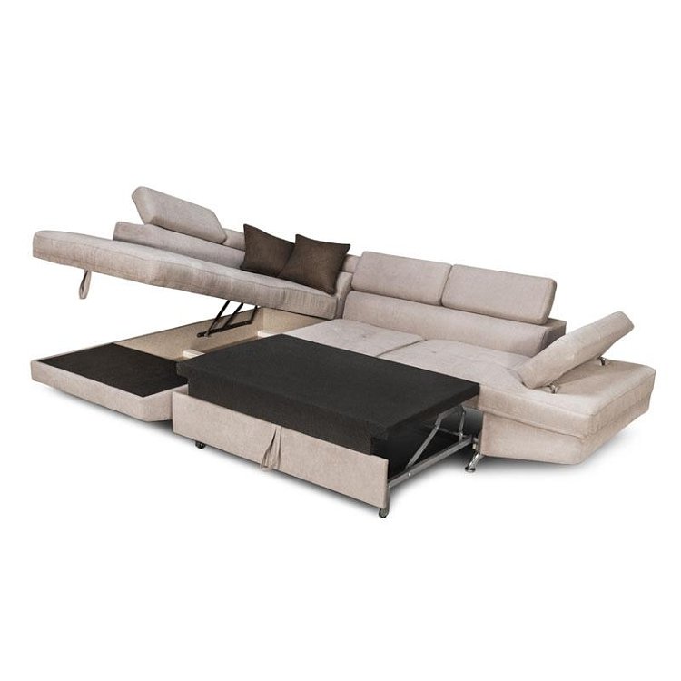 ΚΑΝΑΠΕΣ ΓΩΝΙΑ Fylliana RIO-M 3+4 ΑΡΙΣΤΕΡΗ TAUPE / ΚΑΦΕ 278x192x79εκ 872-92-010