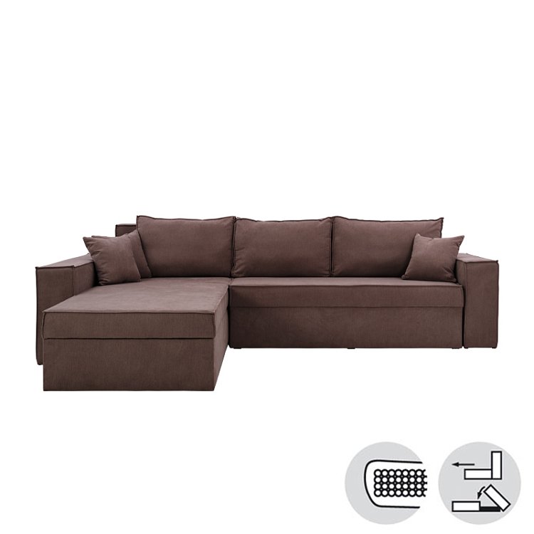 ΚΑΝΑΠΕΣ ΓΩΝΙΑ Fylliana OLYMP 4 ΚΑΦΕ 280x210x80εκ 872-92-006