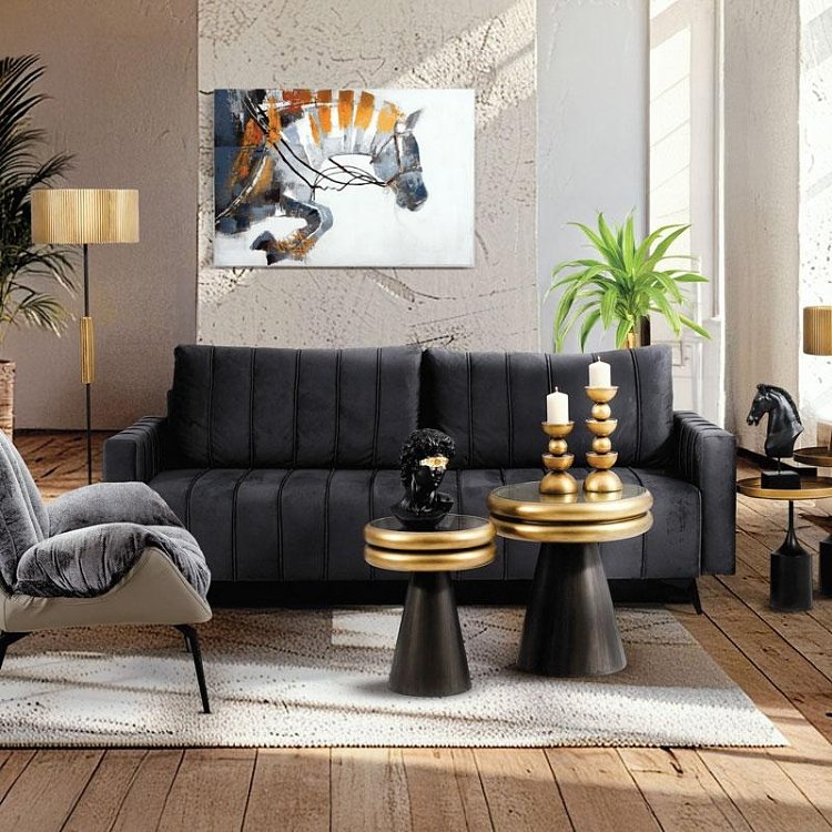 ΚΑΝΑΠΕΣ ΚΡΕΒΑΤΙ Fylliana Comfort ΓΚΡΙ ΧΡΩΜΑ 235x104x80εκ 880-225-048