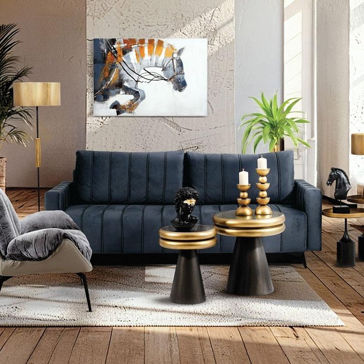 ΚΑΝΑΠΕΣ ΚΡΕΒΑΤΙ Fylliana Comfort ΜΠΛΕ ΧΡΩΜΑ 235x104x80εκ 880-225-047