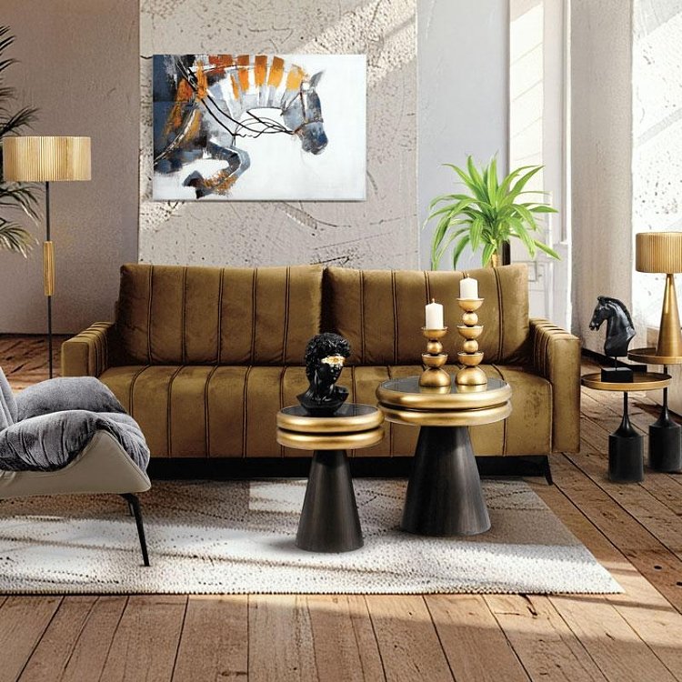 ΚΑΝΑΠΕΣ ΚΡΕΒΑΤΙ Fylliana Comfort ΩΧΡΑ ΧΡΩΜΑ 235x104x80εκ 880-225-046