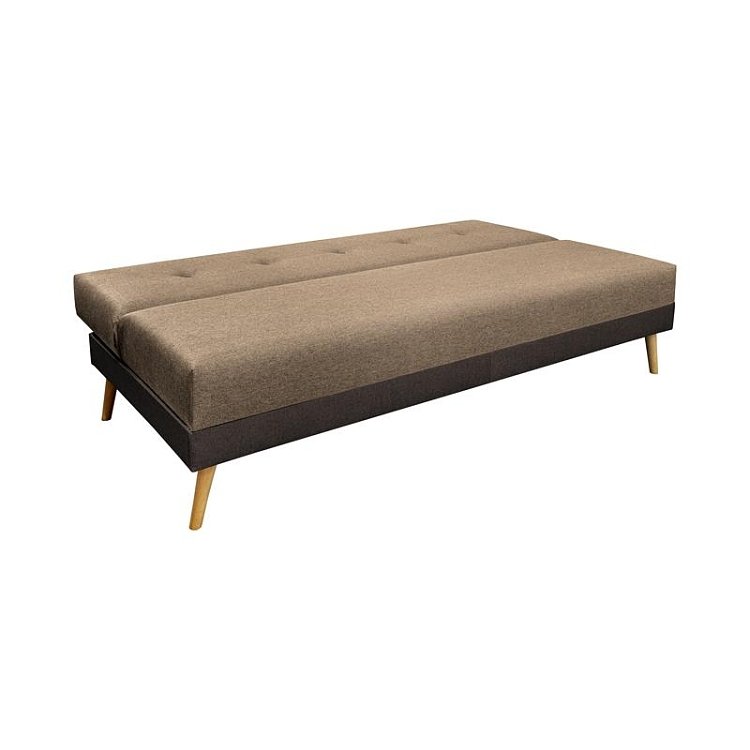 ΚΑΝΑΠΕΣ-ΚΡΕΒΑΤΙ Fylliana Napster CAPPUCCINO ΥΦΑΣΜΑ ΜΕ ΚΑΦΕ ΡΙΓΑ 180x80x95εκ 831-225-005