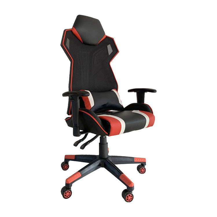 ΚΑΡΕΚΛΑ GAMING Fylliana D-01 ΤΕΧΝΟΔΕΡΜΑ ΜΑΥΡΗ-ΚΟΚΚΙΝΗ 53x47x127εκ 388-00-001