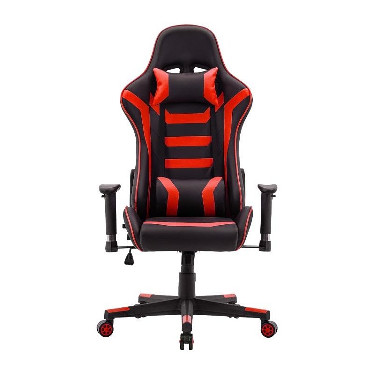 ΚΑΡΕΚΛΑ GAMING Fylliana SAR-1 ΜΑΥΡΟ-ΚΟΚΚΙΝΟ ΤΕΧΝΟΔΕΡΜΑ 64x53x135εκ 387-00-006