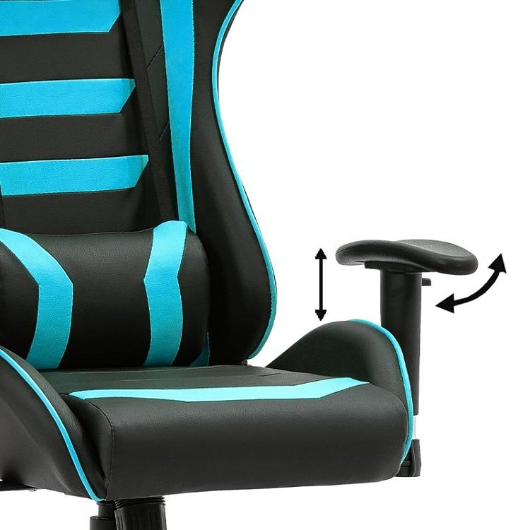 ΚΑΡΕΚΛΑ GAMING Fylliana SAR-1 ΜΑΥΡΟ-ΜΠΛΕ ΤΕΧΝΟΔΕΡΜΑ 64x53x135εκ 387-00-007