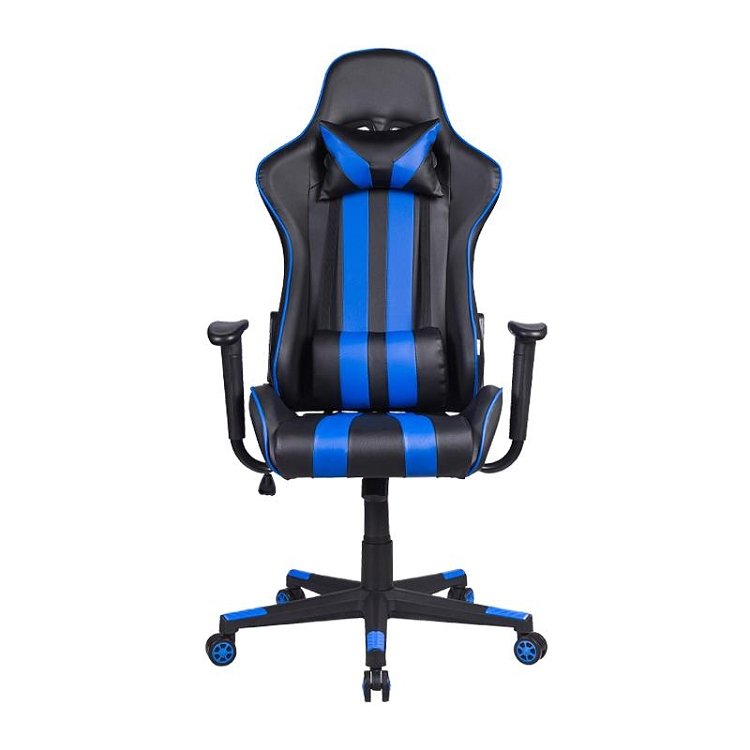 ΚΑΡΕΚΛΑ GAMING Fylliana SAR-12 ΜΑΥΡΟ-ΜΠΛΕ ΤΕΧΝΟΔΕΡΜΑ 64x53x135εκ 387-00-005