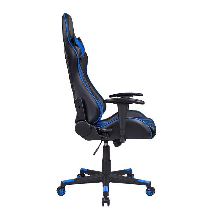 ΚΑΡΕΚΛΑ GAMING Fylliana SAR-12 ΜΑΥΡΟ-ΜΠΛΕ ΤΕΧΝΟΔΕΡΜΑ 64x53x135εκ 387-00-005