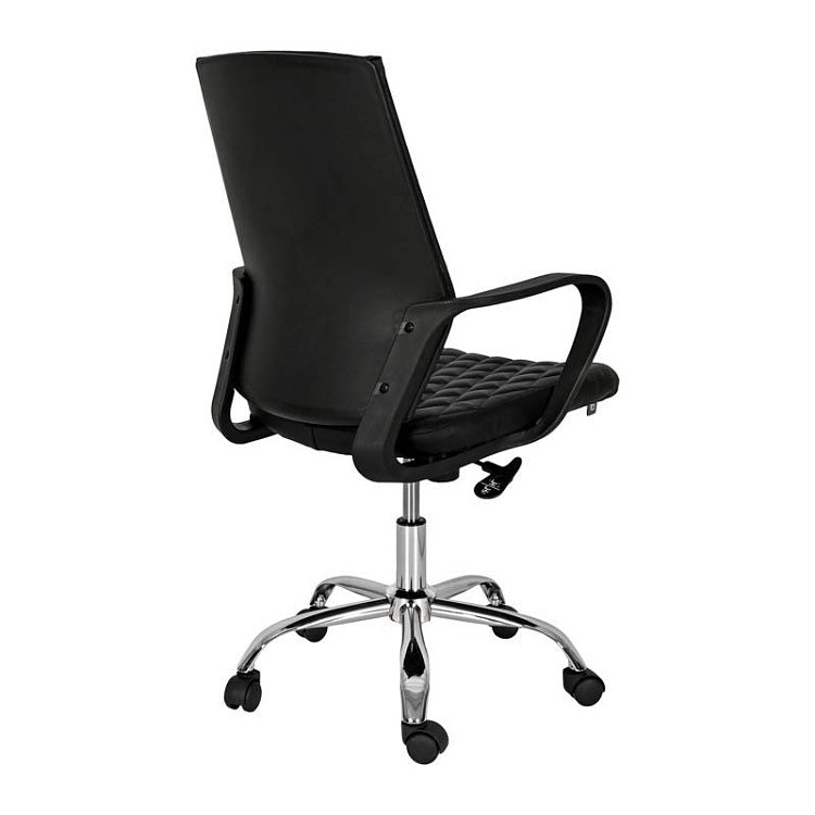 ΚΑΡΕΚΛΑ ΓΡΑΦΕΙΟΥ Fylliana 5568 ΜΑΥΡΟ ΤΕΧΝΟΔΕΡΜΑ 59x61x95/105εκ 093-92-124