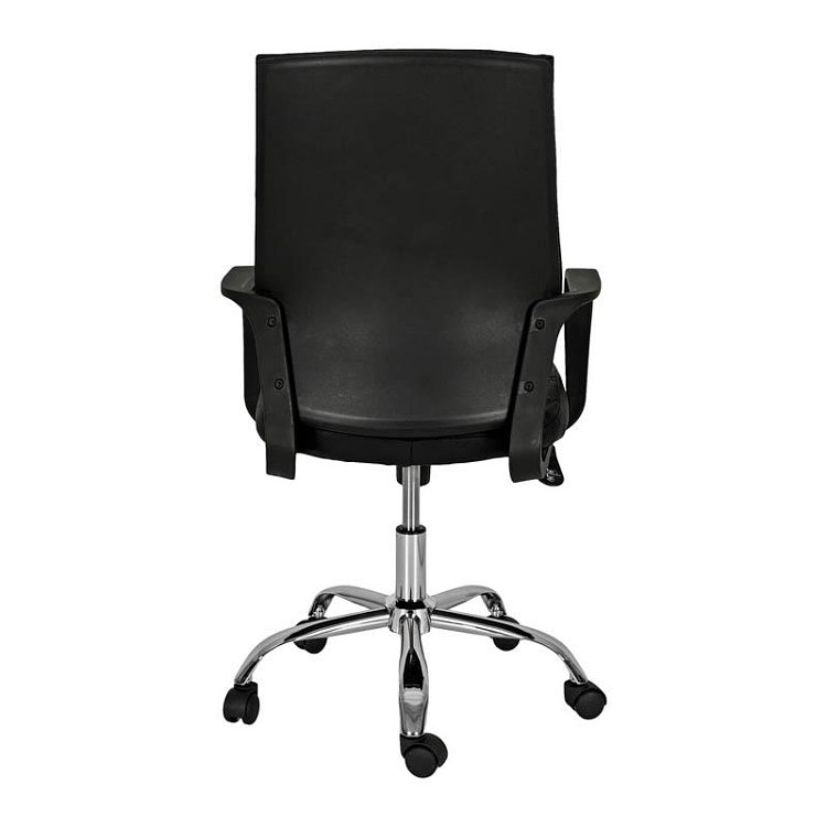 ΚΑΡΕΚΛΑ ΓΡΑΦΕΙΟΥ Fylliana 5568 ΜΑΥΡΟ ΤΕΧΝΟΔΕΡΜΑ 59x61x95/105εκ 093-92-124
