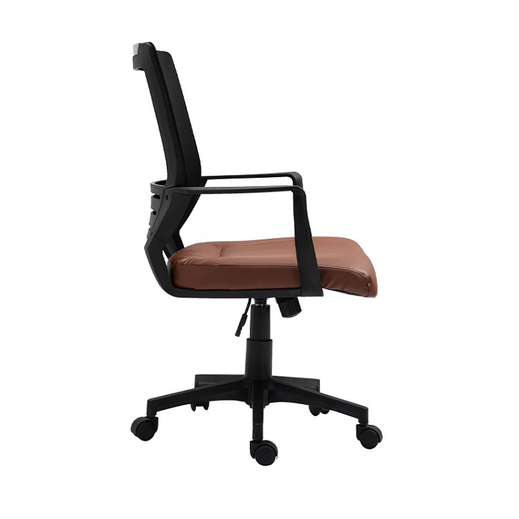 ΚΑΡΕΚΛΑ ΓΡΑΦΕΙΟΥ Fylliana FL19-3Α  ΚΑΦΕ ΧΡΩΜΑ 60x63x95/105εκ 388-121-011