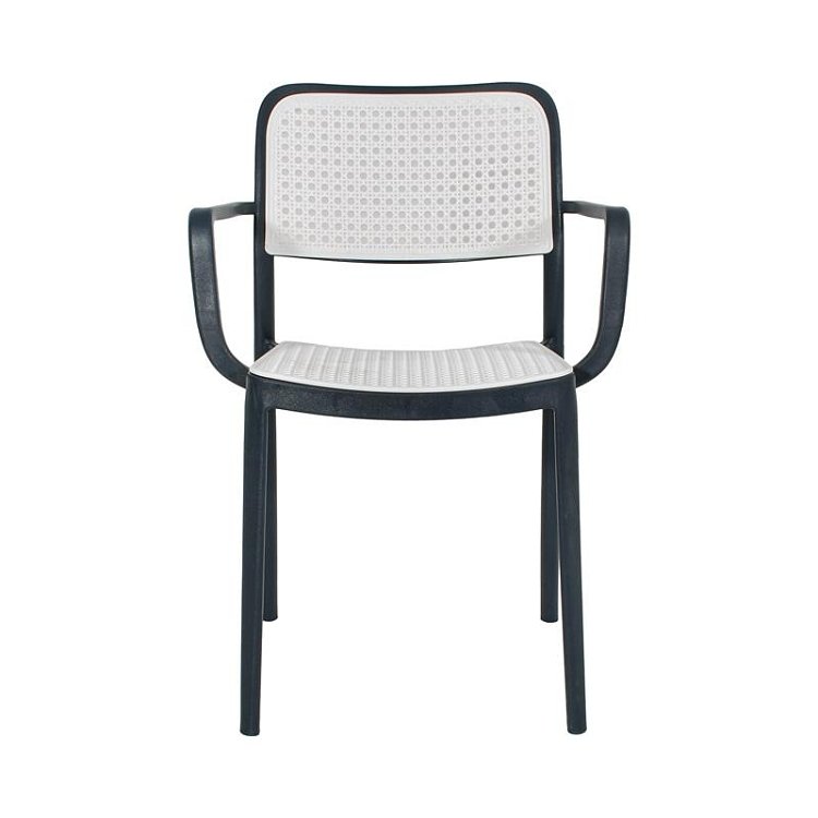 ΚΑΡΕΚΛΑ ΚΗΠΟΥ Fylliana Olesia ΓΚΡΙ ΜΕ ΛΕΥΚΟ ΧΡΩΜΑ 56x43x81εκ 875-124-044