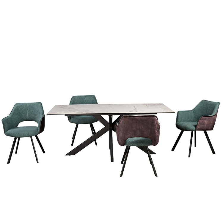 ΚΑΡΕΚΛΑ ΤΡΑΠΕΖΑΡΙΑΣ Fylliana 5086 ΠΡΑΣΙΝΟ ΧΡΩΜΑ 57x59x82εκ 2τμχ 627-220-011