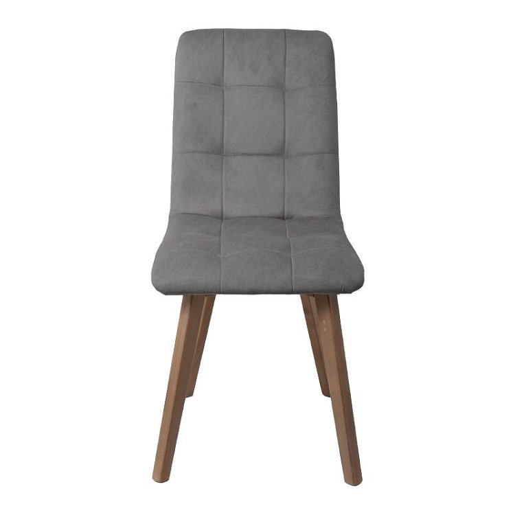 ΚΑΡΕΚΛΑ ΤΡΑΠΕΖΑΡΙΑΣ Fylliana NEW T-17 ΓΚΡΙ ME GREY ΠΟΔΙΑ 42x48x87εκ 2τμχ 839-122-763