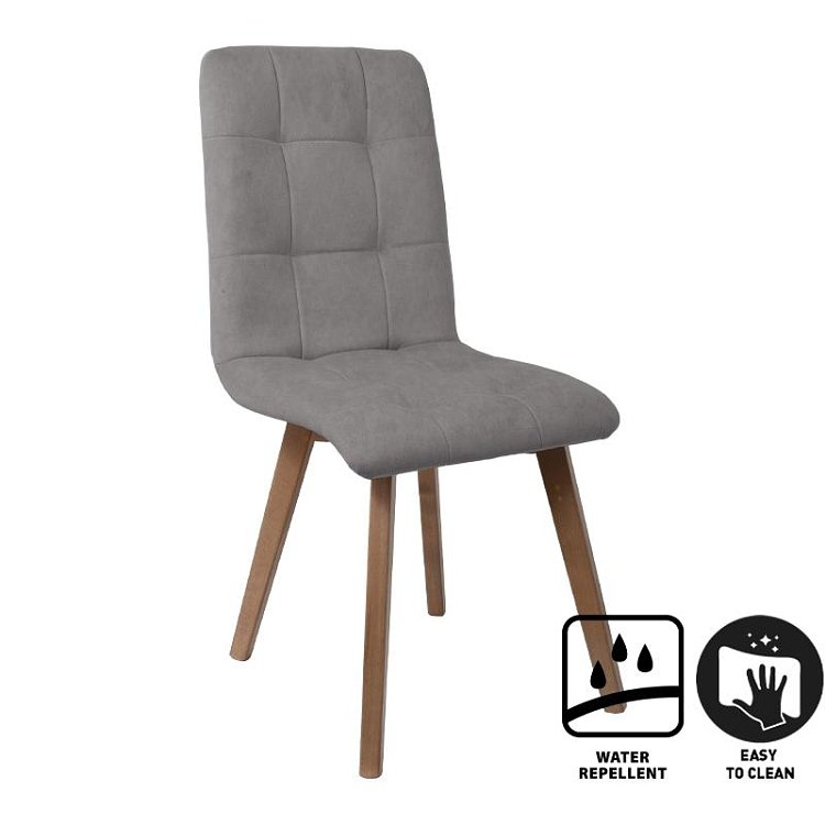 ΚΑΡΕΚΛΑ ΤΡΑΠΕΖΑΡΙΑΣ Fylliana NEW T-17 ΓΚΡΙ ME GREY ΠΟΔΙΑ 42x48x87εκ 2τμχ 839-122-763