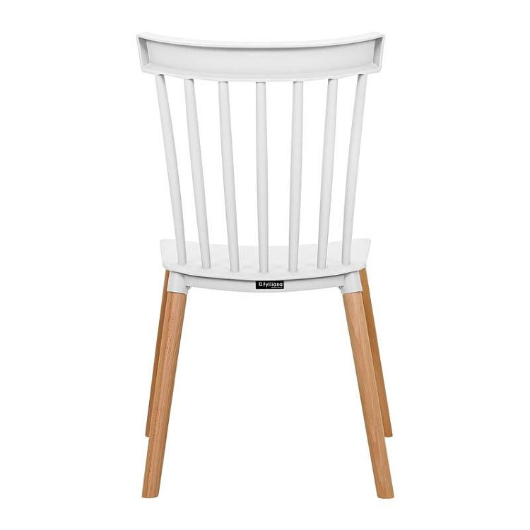 ΚΑΡΕΚΛΑ ΤΡΑΠΕΖΑΡΙΑΣ Fylliana Rubina ΛΕΥΚΟ ΧΡΩΜΑ 51x50x84εκ 4τμχ 205-124-118