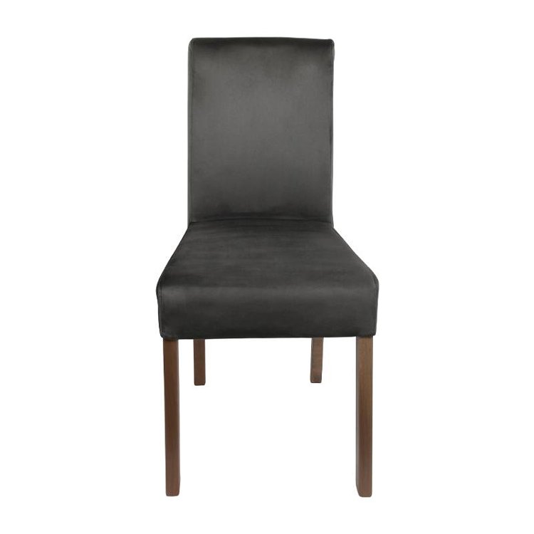 ΚΑΡΕΚΛΑ ΤΡΑΠΕΖΑΡΙΑΣ Fylliana Τ-11 ΓΚΡΙ ΥΦΑΣΜΑ ΜΕ GREY OAK ΠΟΔΙΑ 45x45x90εκ 2τμχ 839-223-840