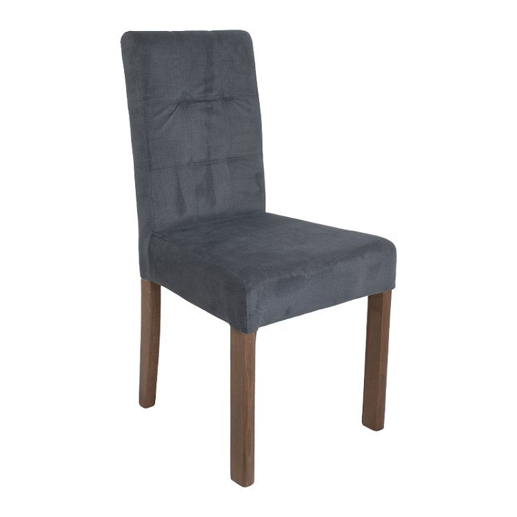 ΚΑΡΕΚΛΑ ΤΡΑΠΕΖΑΡΙΑΣ Fylliana Τ-12 Domenic ΓΚΡΙ ΥΦΑΣΜΑ GREY OAK ΠΟΔΙΑ 45x45x90εκ 2τμχ 839-121-701