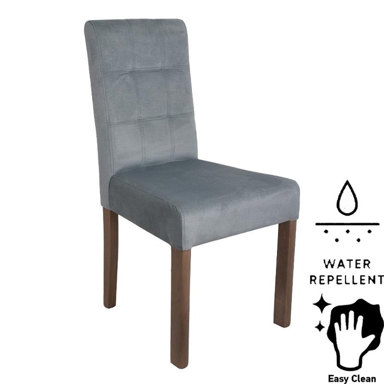 ΚΑΡΕΚΛΑ ΤΡΑΠΕΖΑΡΙΑΣ Fylliana Τ-12 Domenic MINT ΥΦΑΣΜΑ GREY OAK ΠΟΔΙΑ 45x45x90εκ 2τμχ 839-121-699