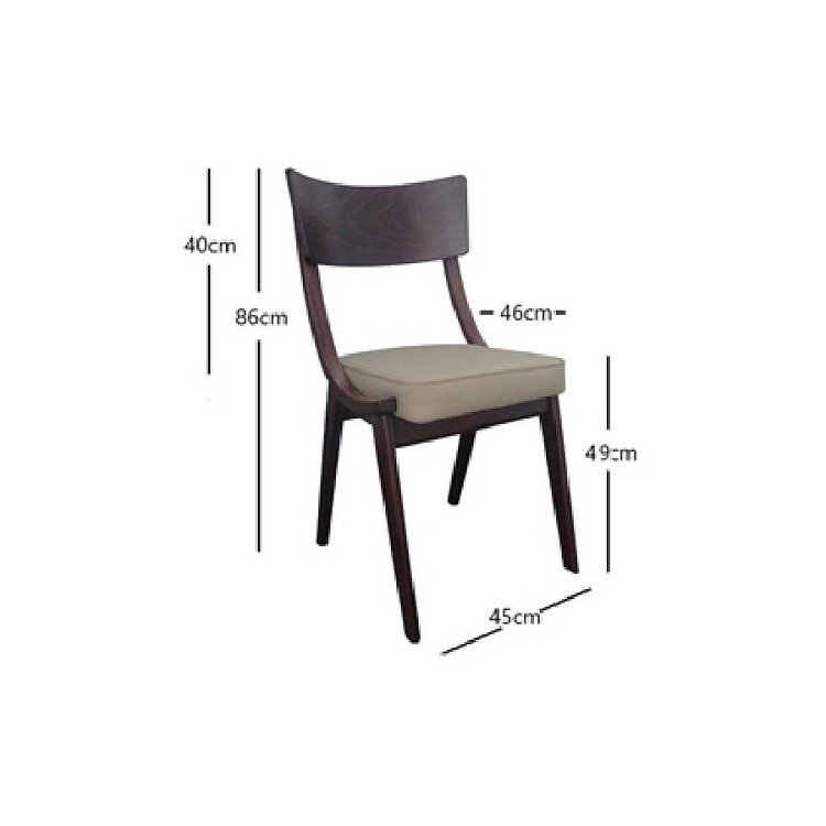 Καρέκλα Ashley Walnut 45x46x86 2 Τμχ 1035 IN 400-01-023