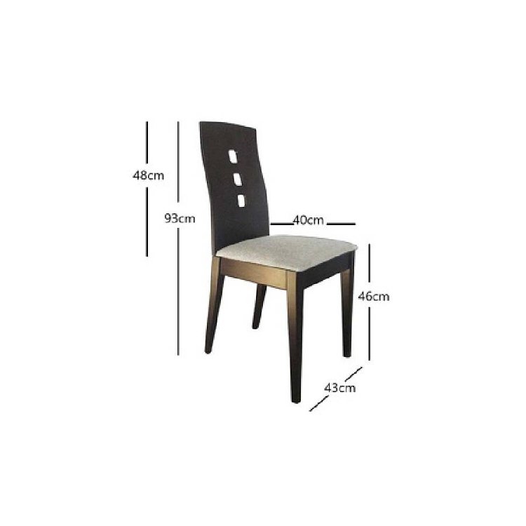 Καρέκλα Emma Wenge 43x40x93 2τμχ 1018 IN 400-01-010