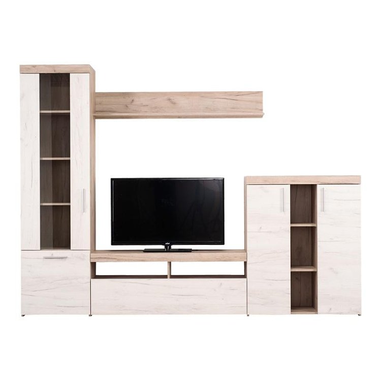 ΚΕΝΤΡΟ ΨΥΧΑΓΩΓΙΑΣ-ΣΥΝΘΕΣΗ Arno Grey Oak-White Oak 262x35x195εκ 11008760