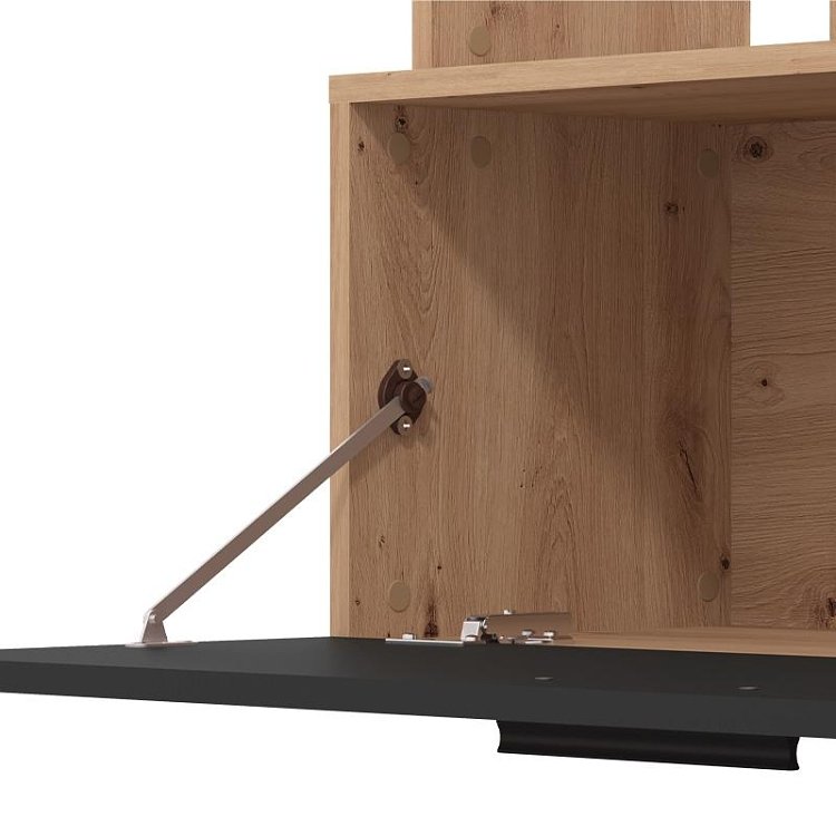 ΚΕΝΤΡΟ ΨΥΧΑΓΩΓΙΑΣ-ΣΥΝΘΕΣΗ BRAGA ARTISAN OAK-ΜΑΥΡΟ 168x35x157εκ 11011452