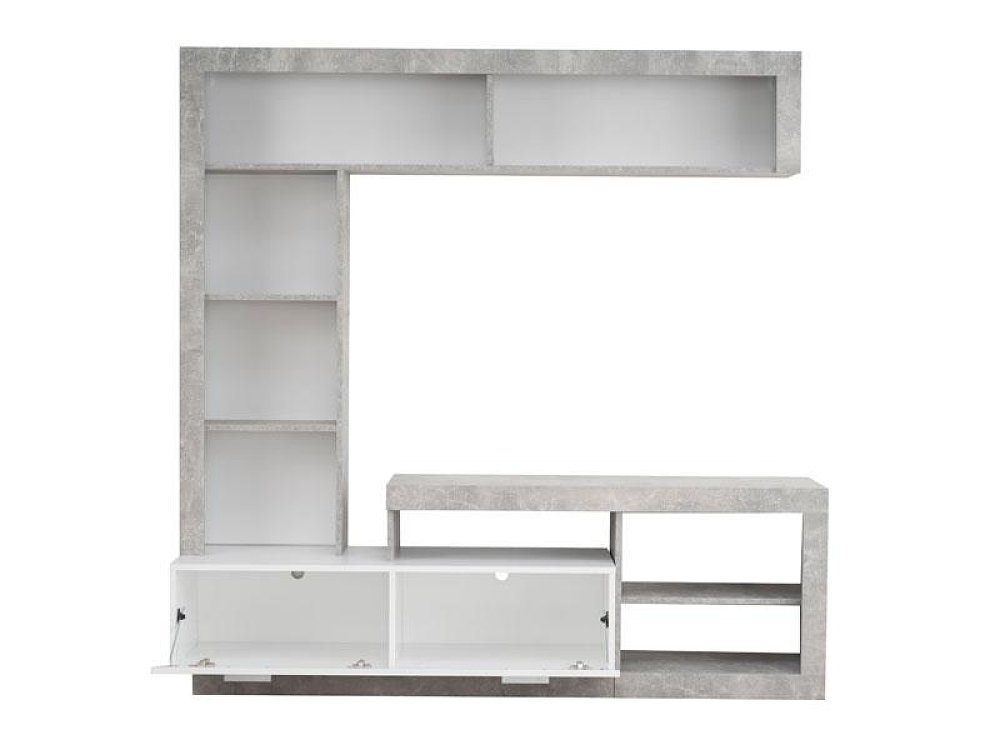 ΚΕΝΤΡΟ ΨΥΧΑΓΩΓΙΑΣ-ΣΥΝΘΕΣΗ GLEN ΛΕΥΚΟ-ΓΚΡΙ CONCRETE 170x41x170εκ 11008763