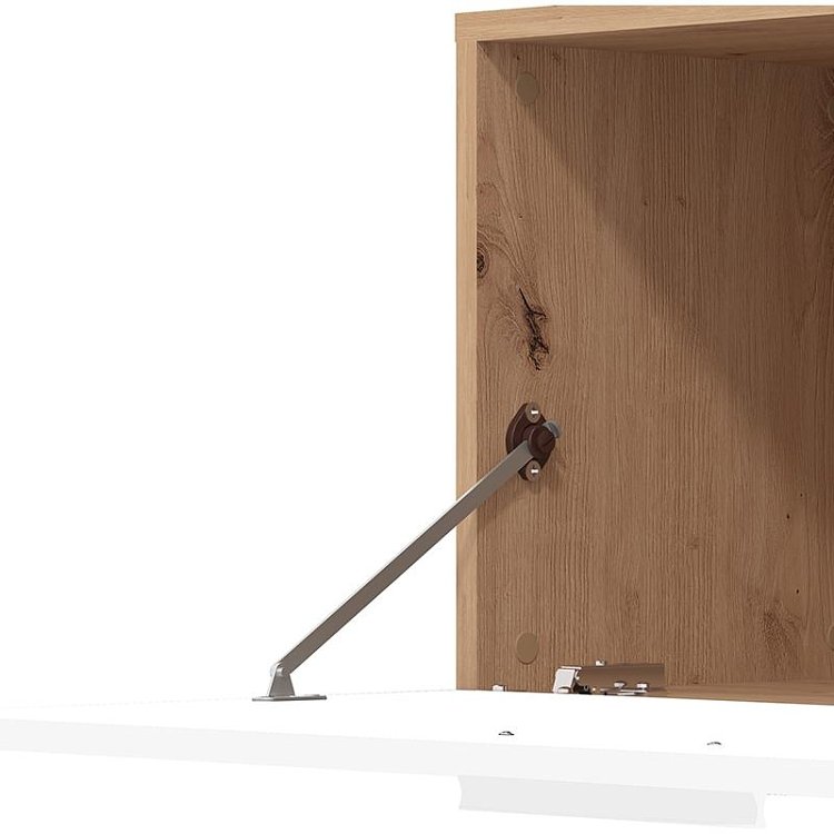 ΚΕΝΤΡΟ ΨΥΧΑΓΩΓΙΑΣ-ΣΥΝΘΕΣΗ MATARO ARTISAN OAK-ΛΕΥΚΟ 185x35x155εκ 11011444