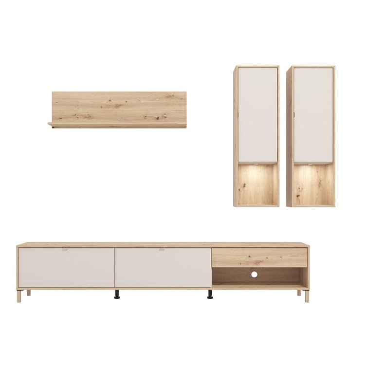 ΚΕΝΤΡΟ ΨΥΧΑΓΩΓΙΑΣ-ΣΥΝΘΕΣΗ NORWICH ARTISAN ΟΑΚ/CASHMERE 234x40x197εκ 11014069