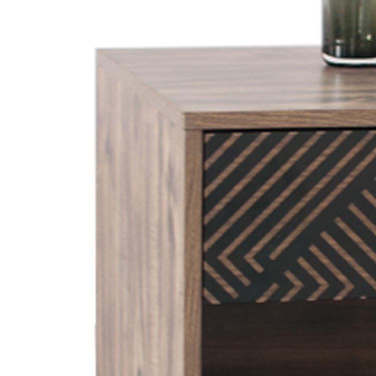 ΚΟΜΟΔΙΝΟ Fylliana "Home" ΜΑΥΡΟ ΜΕ GREY OAK 40x39.5x55εκ 271-00-024