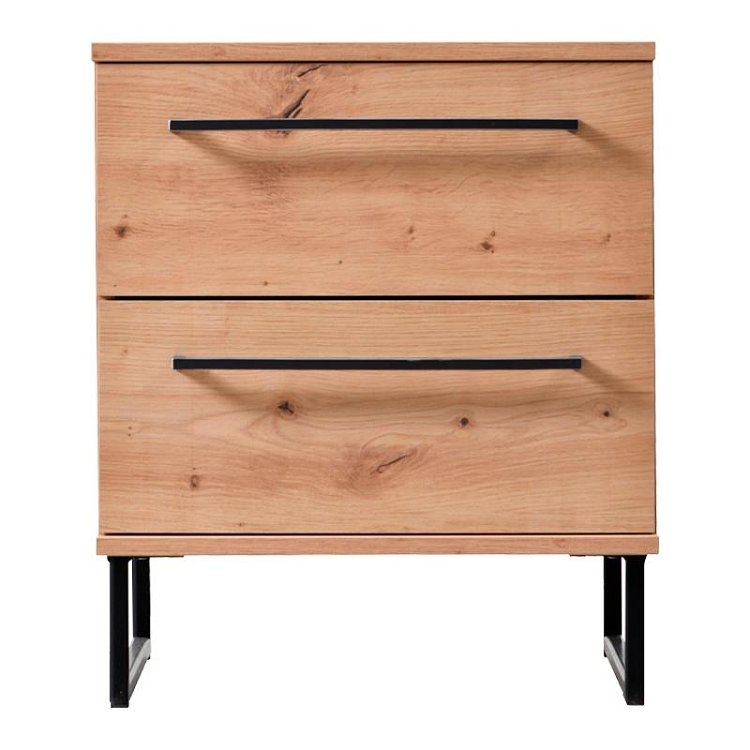ΚΟΜΟΔΙΝΟ SARDINIA NO2F ARTISAN OAK / ΜΑΥΡΟ 45.5x35x54εκ 11008249