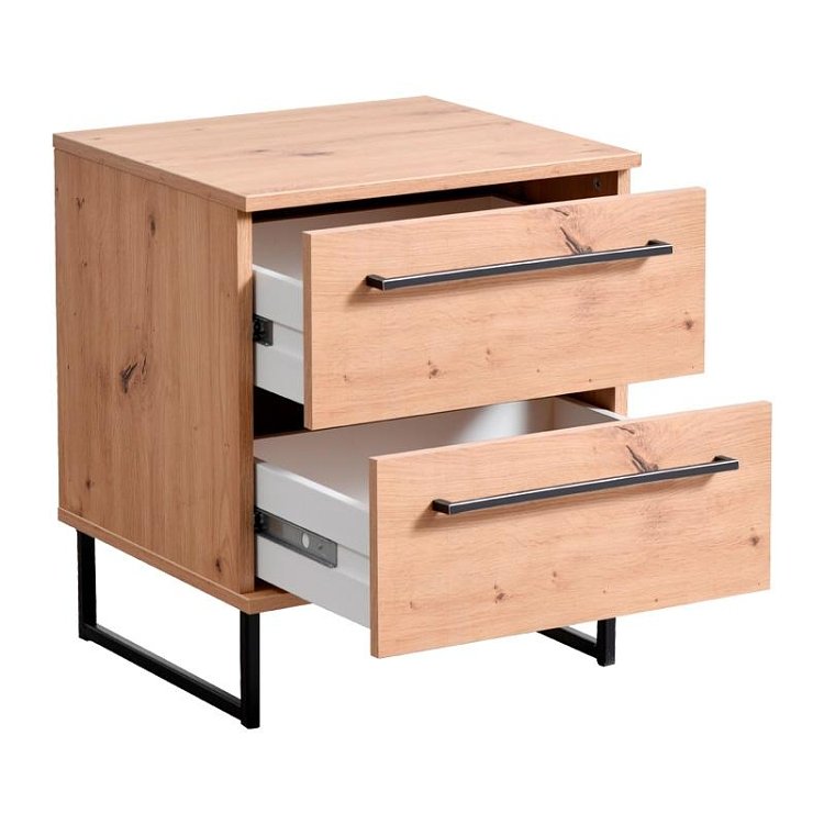 ΚΟΜΟΔΙΝΟ SARDINIA NO2F ARTISAN OAK / ΜΑΥΡΟ 45.5x35x54εκ 11008249