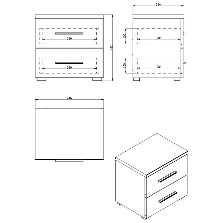ΚΟΜΟΔΙΝΟ Uni NO2F Sonoma 44,5x33,5x43εκ 11008695