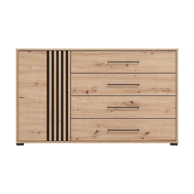 ΚΟΜΟΤΑ ASCALON 135 2K4F ARTISAN OAK-ΜΑΥΡΟ ΧΡΩΜΑ 138x40x82εκ 11013063
